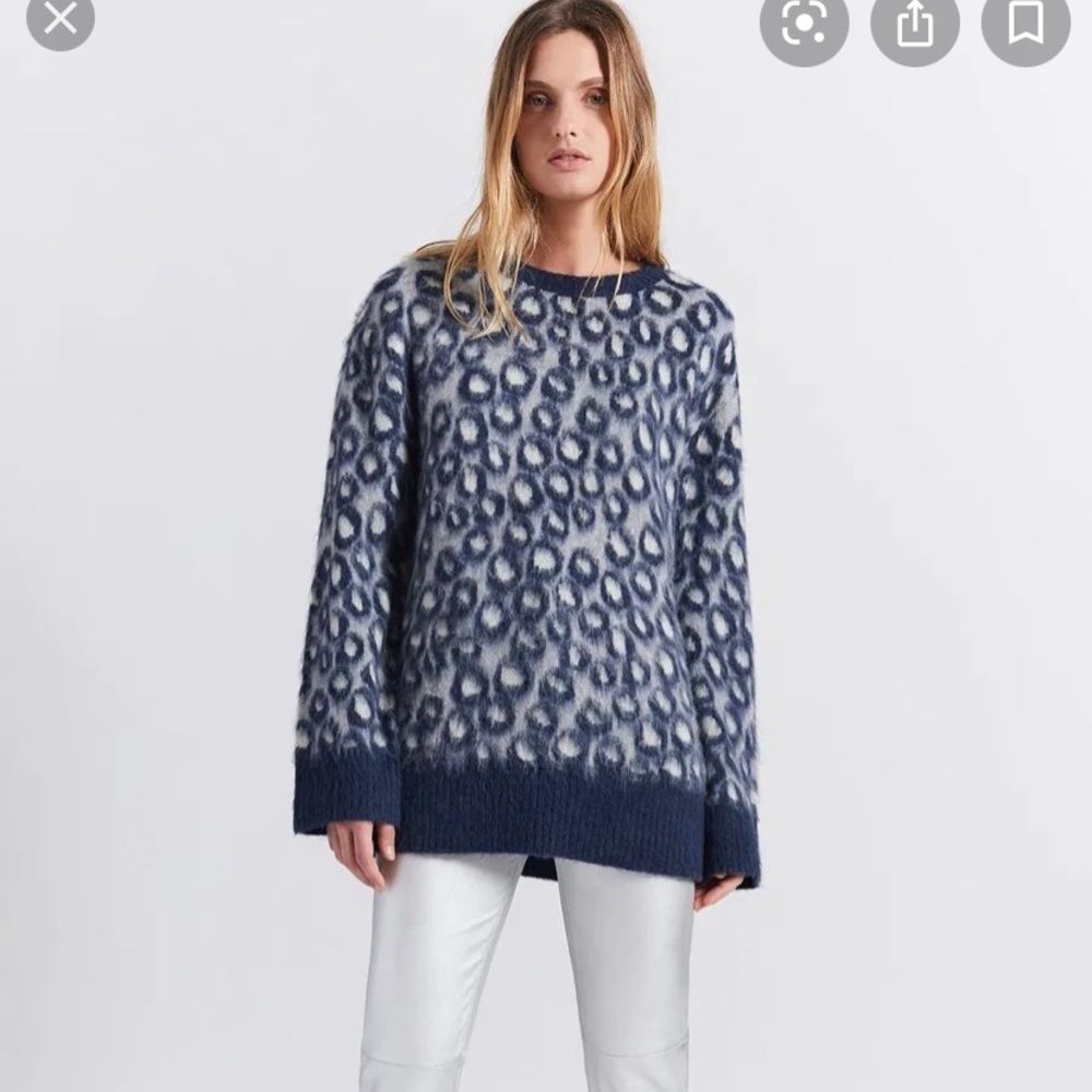 Current/Elliott Pullover Cali Leopard Sweater EUC